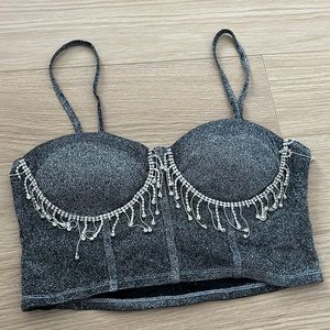 Embellished Bustier Top
